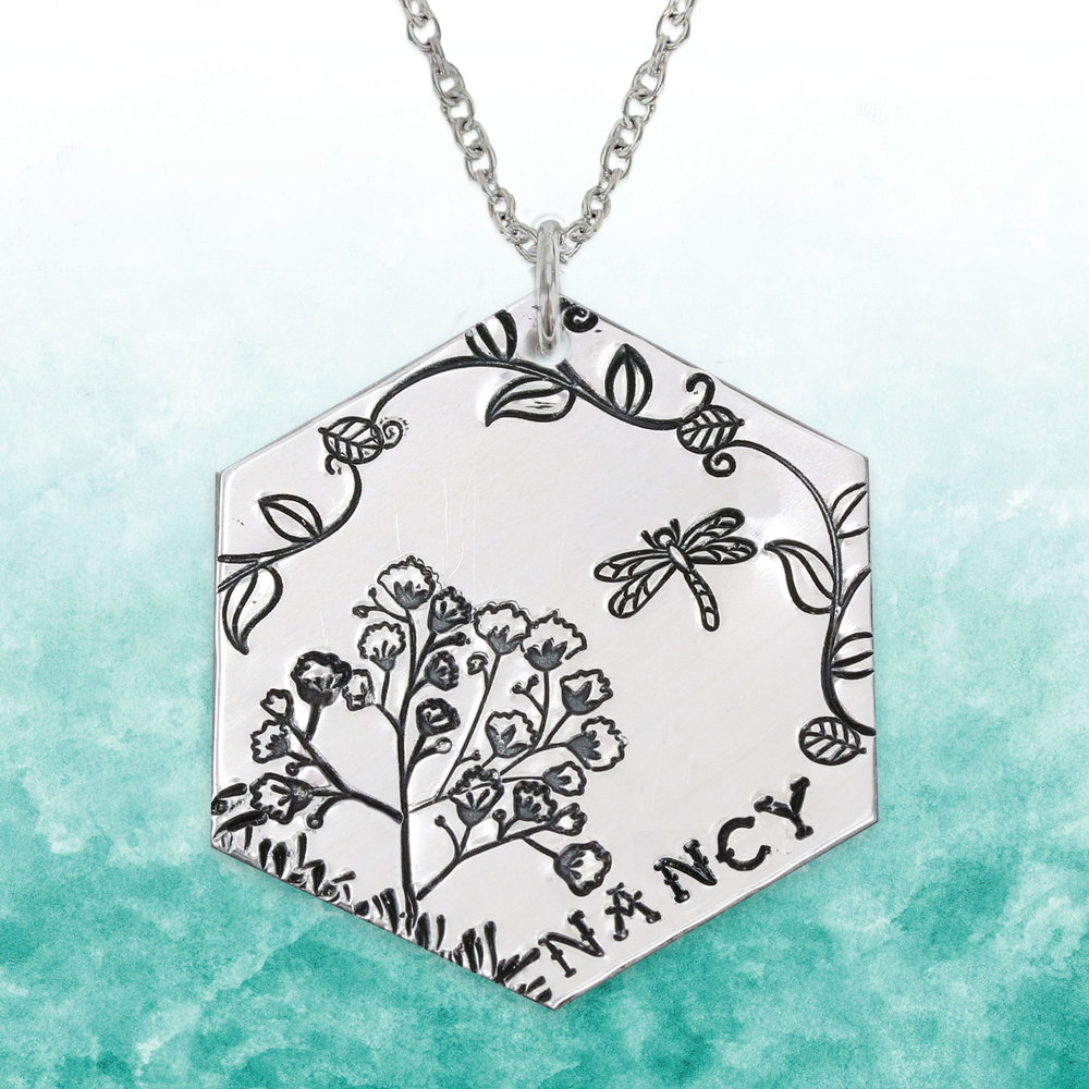 Metal Stamping Tools Baby's Breath 3 Flower Metal Design Stamp, 10mm - Beaducation Original